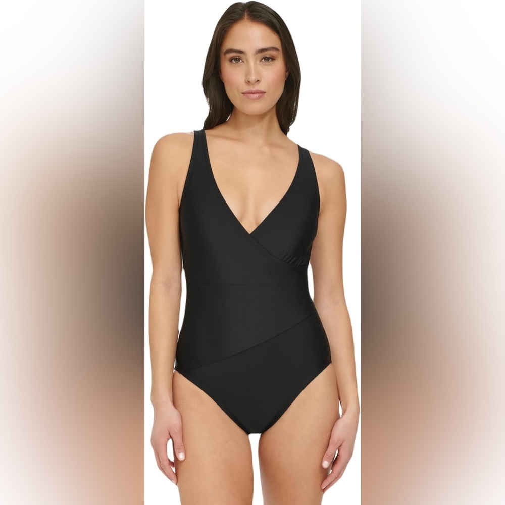 Black Tommy Hilifiger Women’s Full Coverage Swimsuit Size 12 in Black